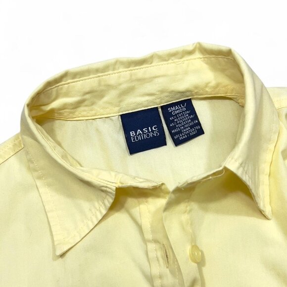 Vintage Basic Editions Baby Yellow Sleeveless Tank Top Button Up 90s Top Small - Picture 2 of 4